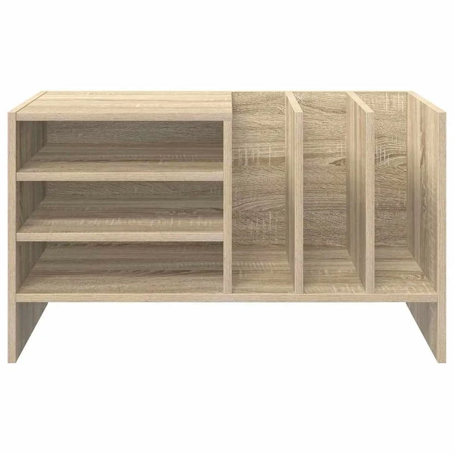 Meuble à vinyles avec étagère Chêne Sonoma 78,5 x 35 x 45 cm - 5
