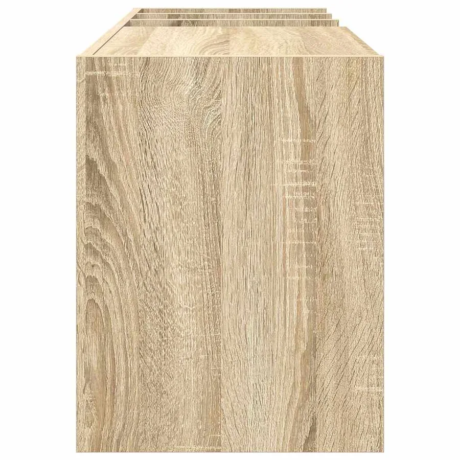Meuble à vinyles avec étagère Chêne Sonoma 78,5 x 35 x 45 cm - 6