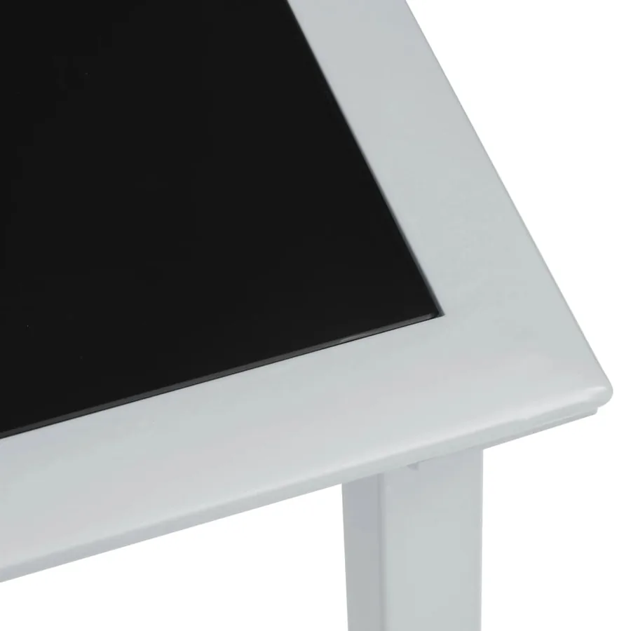 Chaises longues lot de 2 avec table aluminium noir - 11