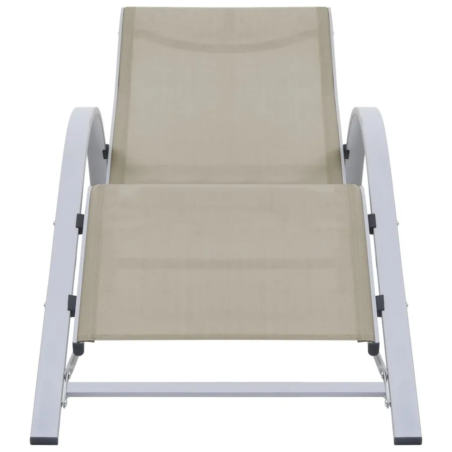 Chaises longues lot de 2 avec table aluminium noir - 17