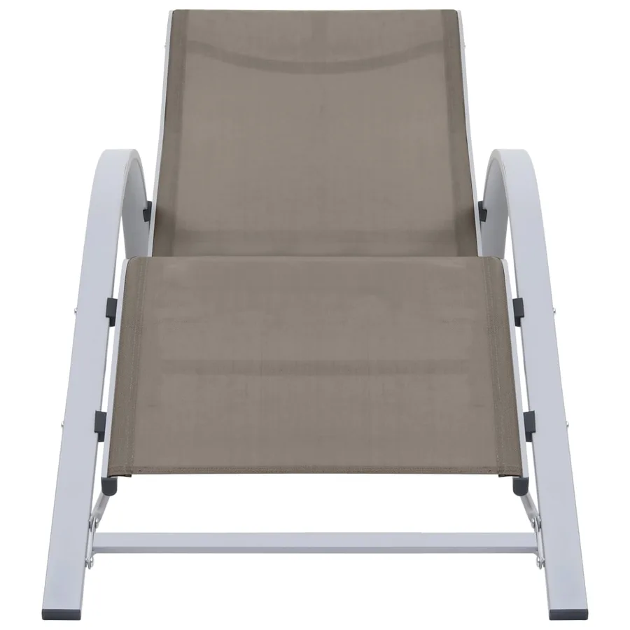 Chaises longues lot de 2 avec table aluminium noir - 30
