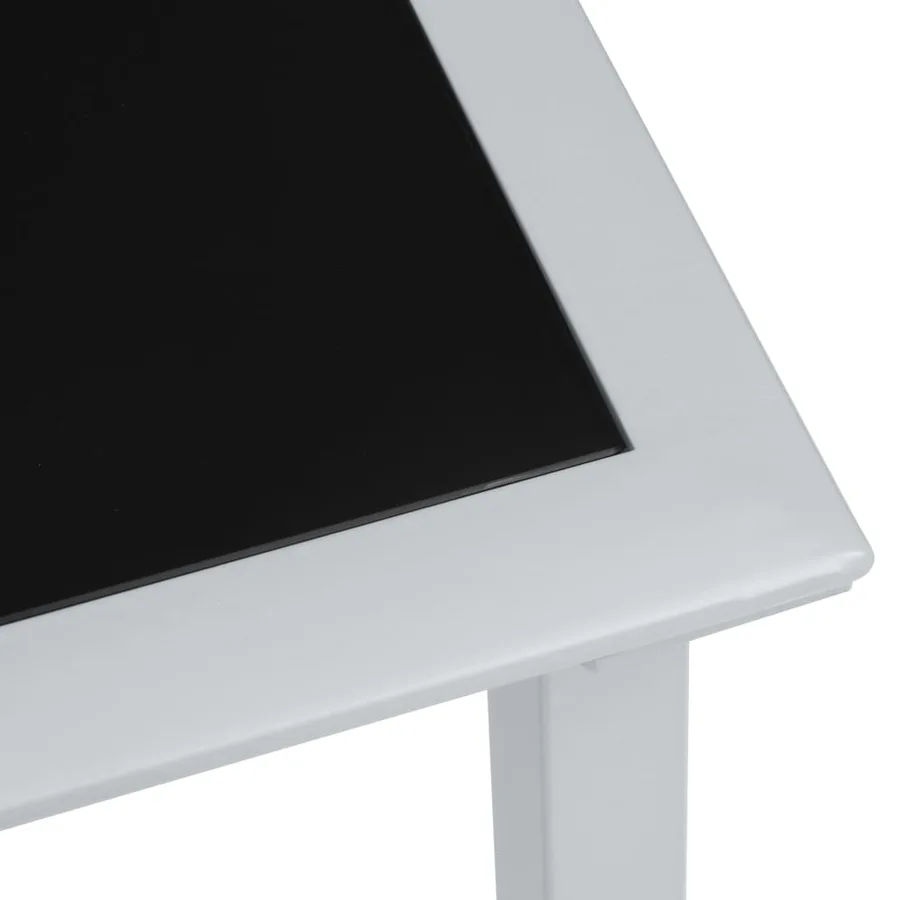 Chaises longues lot de 2 avec table aluminium noir - 37