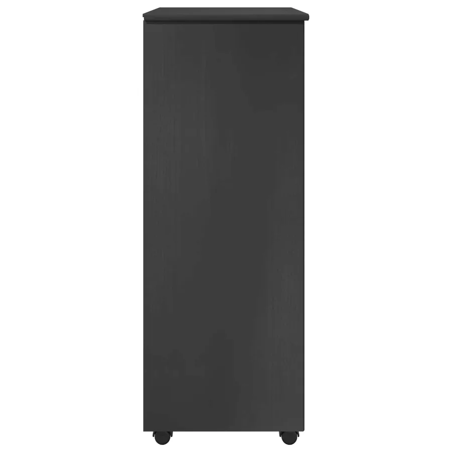 Cabinet roulant Gris 53 x 39 x 103 cm Bois de Pin Massif - 6
