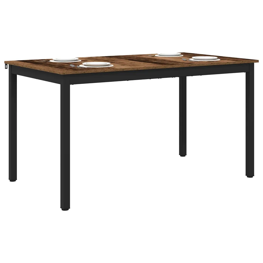 Table de salle à manger / Table de repas 140 x 80 x 75 cm MÉTAL - 3