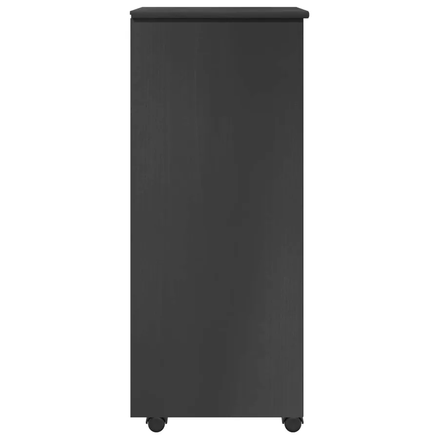 Cabinet roulant Gris 34 x 39 x 93,5 cm Bois de Pin Massif - 6