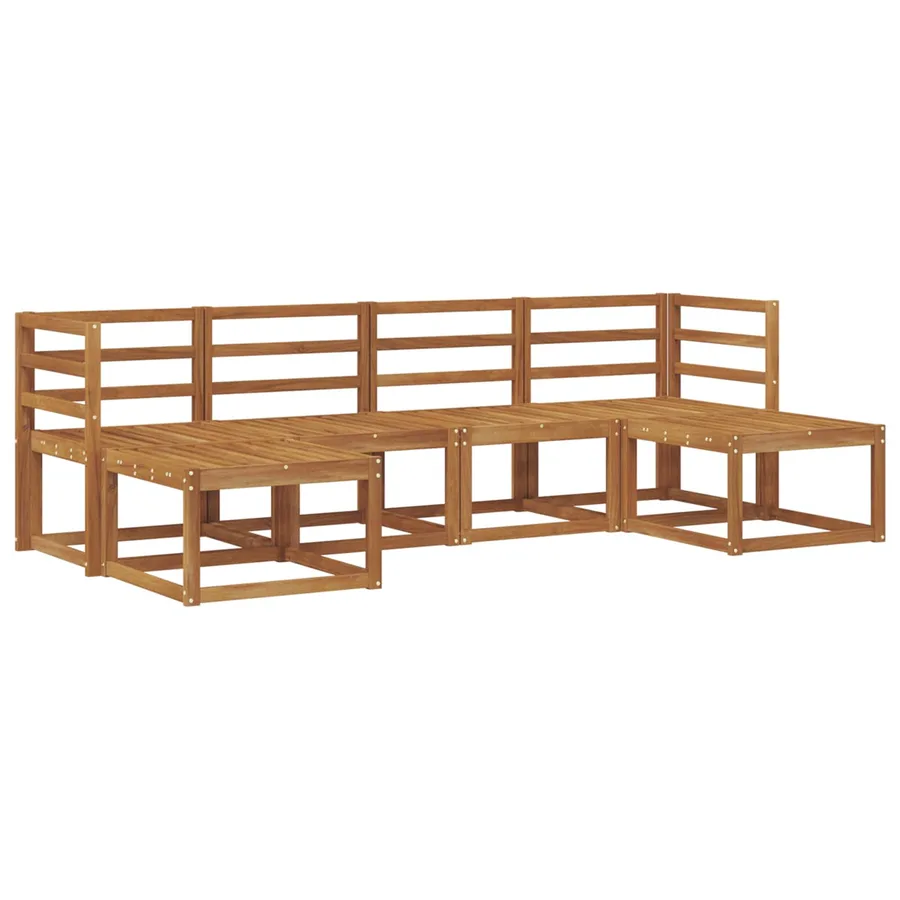 Ensemble de canapés d'extérieur 6 pcs Naturel - 2