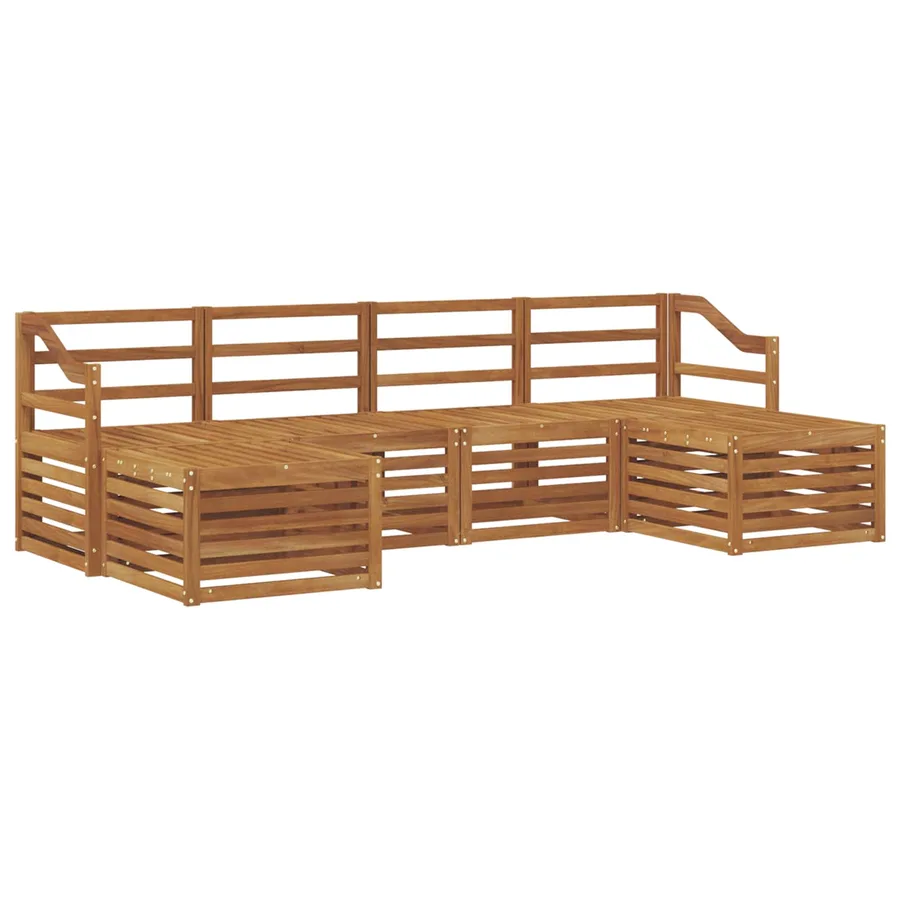 Ensembles de canapés 6 pcs Naturel Bois d'Acacia Massif - 2