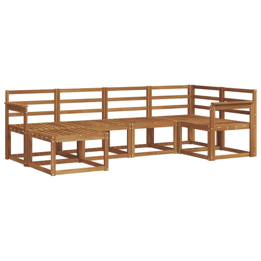Ensemble de canapés d'extérieur 6 pcs Naturel - 2