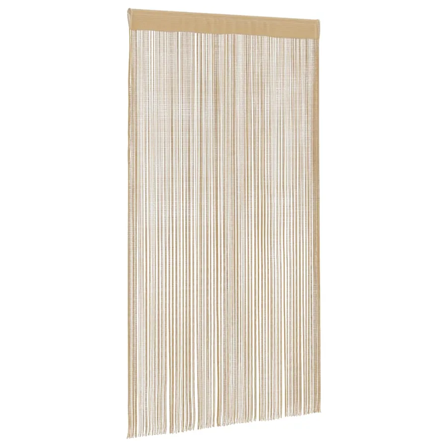 Rideau en fils 2 pcs 100 x 250 cm Beige - 3