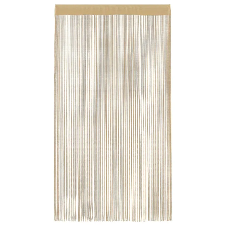 Rideau en fils 2 pcs 100 x 250 cm Beige - 4