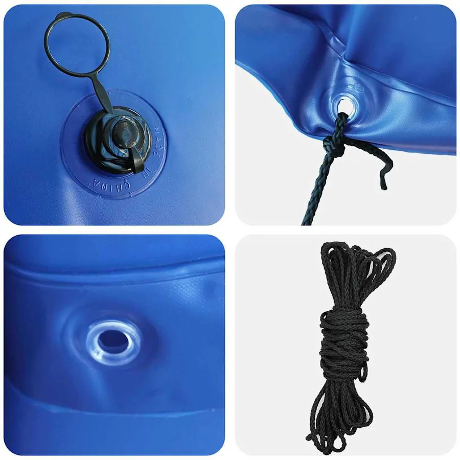 Coussin de piscine d'hiver Bleu Ø 310 x 180 cm PVC - 7