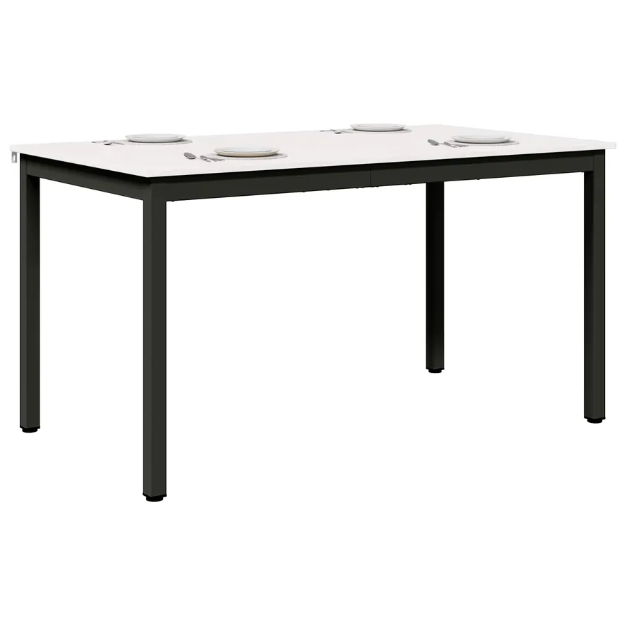 Table de salle à manger / Table de repas Blanc 140 x 80 x 75 cm - 3