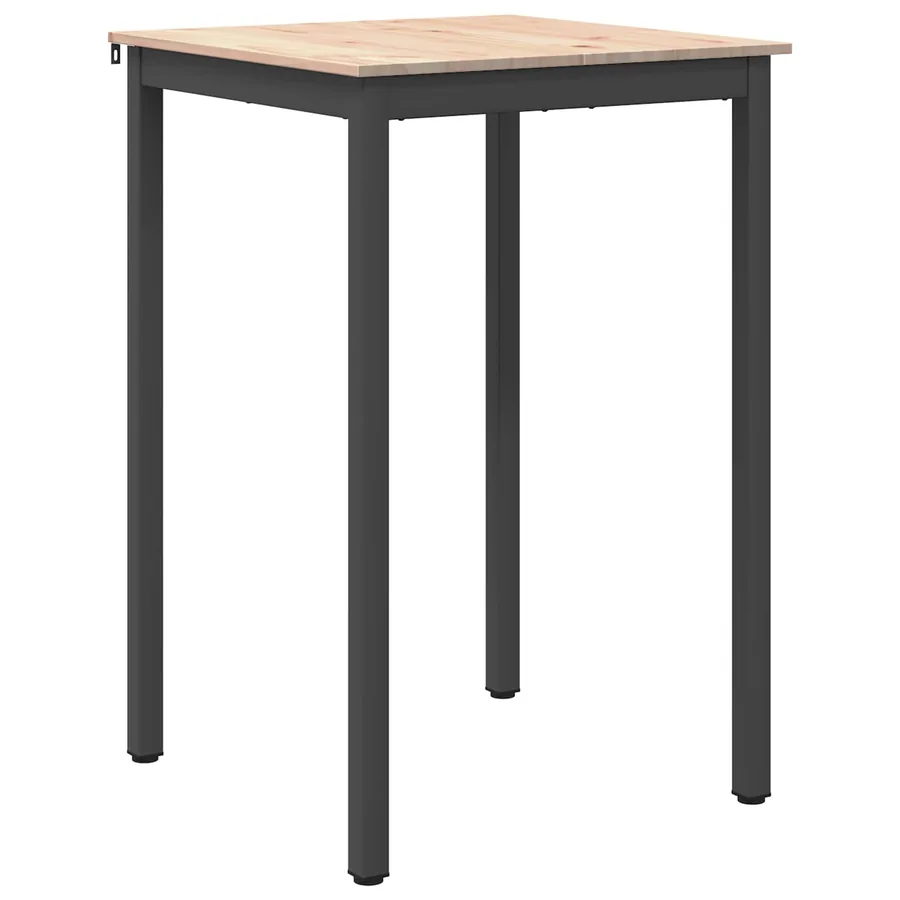Table de bar Naturel 70 x 70 x 105 cm Bois de pin massif - 2