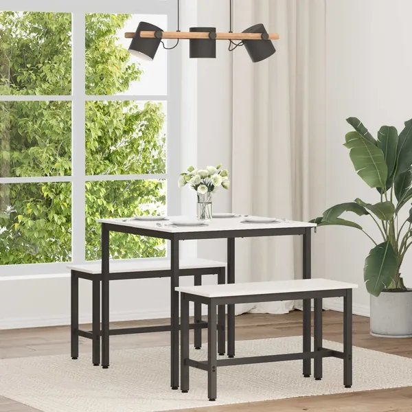Table de salle à manger / Table de repas Blanc 80 x 80 x 75 cm