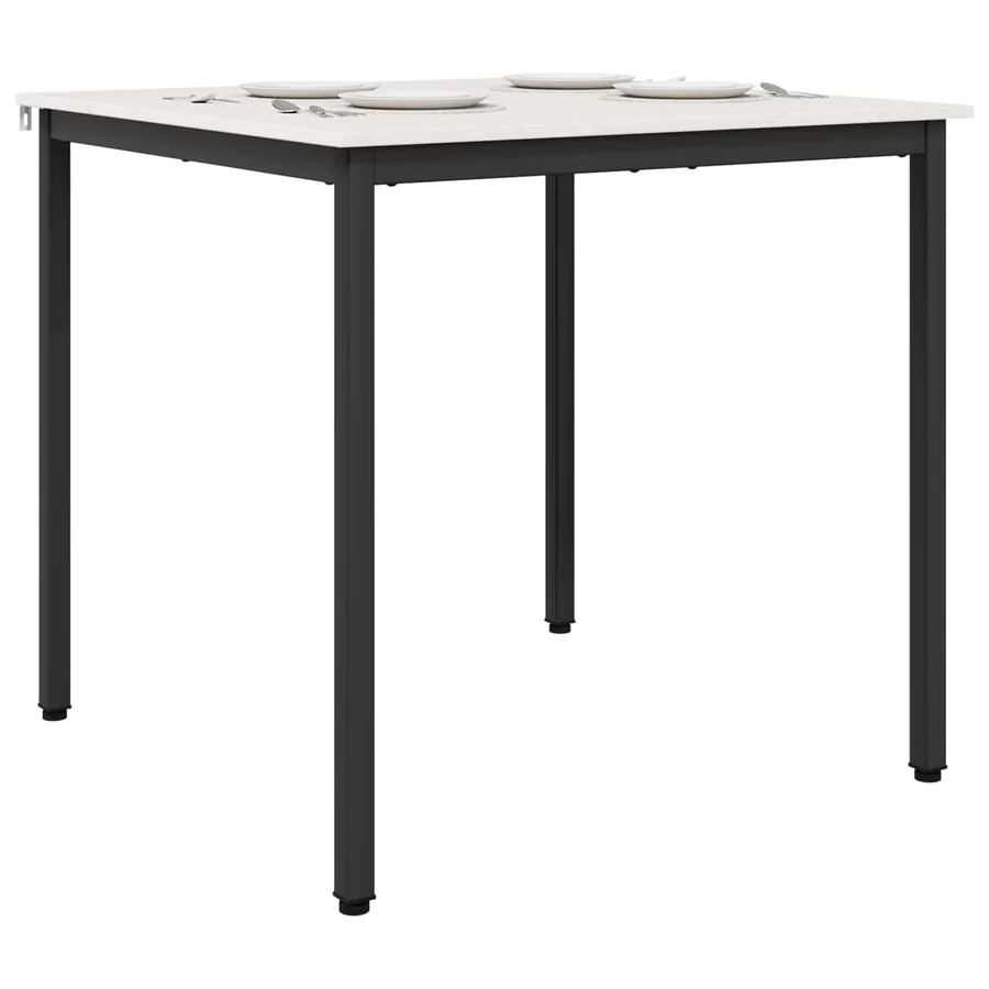 Table de salle à manger / Table de repas Blanc 80 x 80 x 75 cm - 3