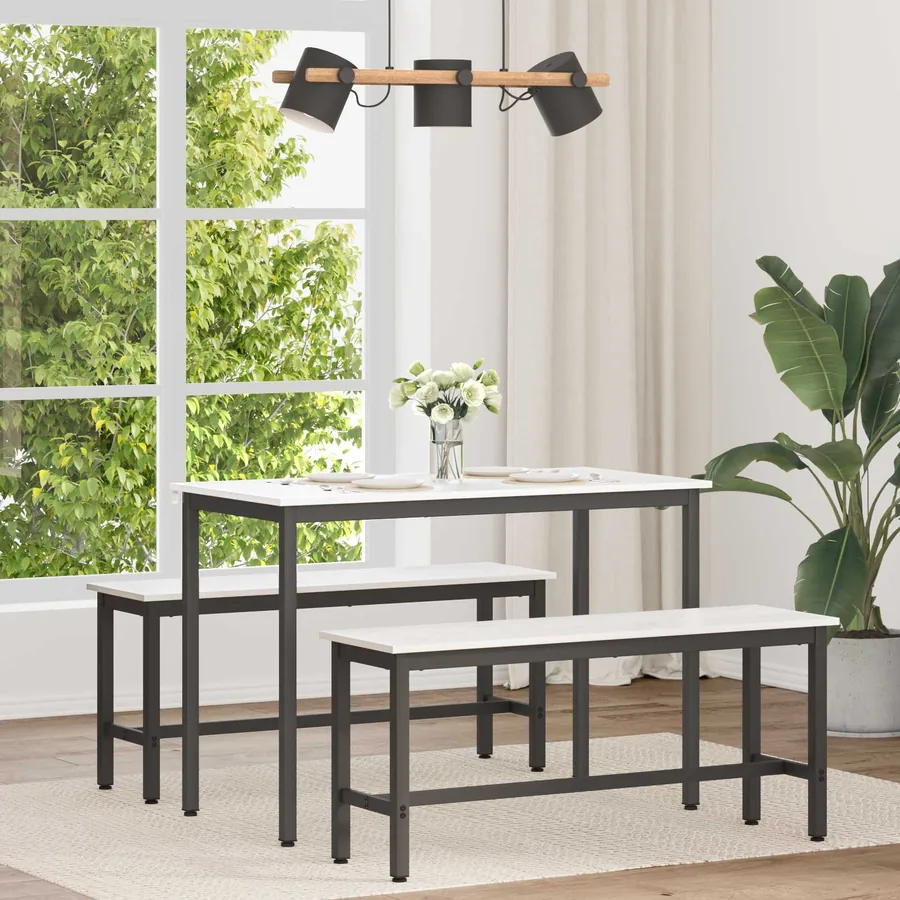 Table de salle à manger / Table de repas Blanc 110 x 55 x 75 cm