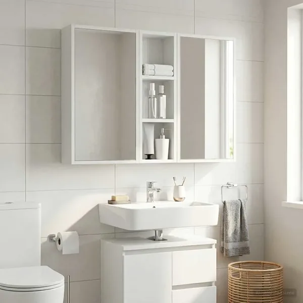 Armoire murale de salle de bain Blanc 20 x 10 x 60,5 cm