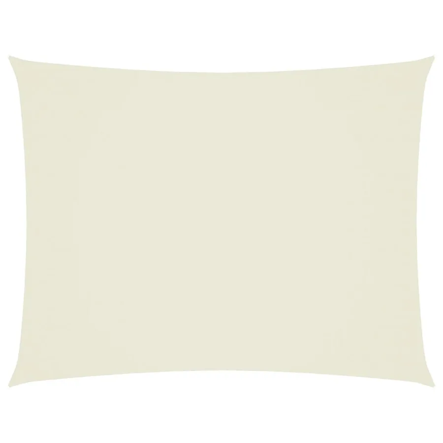 Voile de parasol tissu oxford rectangulaire 3,5x5 m crème - 2