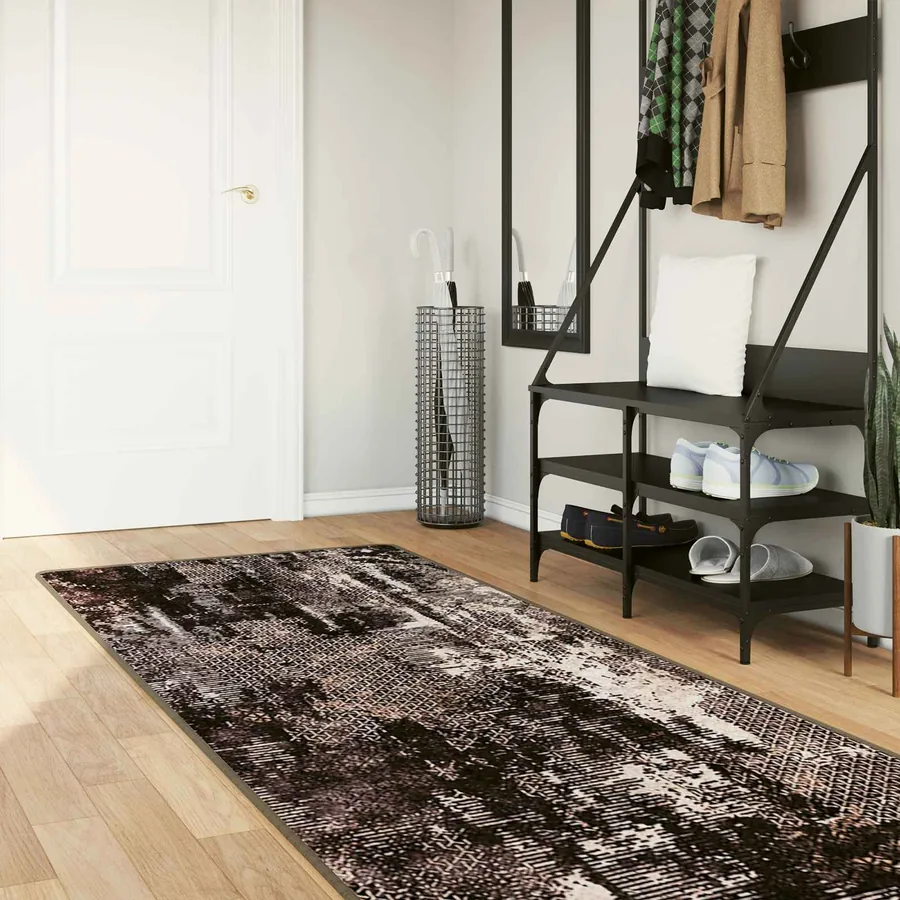 Coureur de Tapis MARSA Noir 80 x 250 cm Polyester et PVC