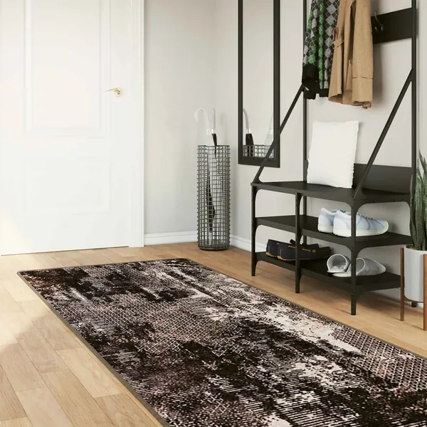 Coureur de Tapis MARSA Noir 80 x 250 cm Polyester et PVC