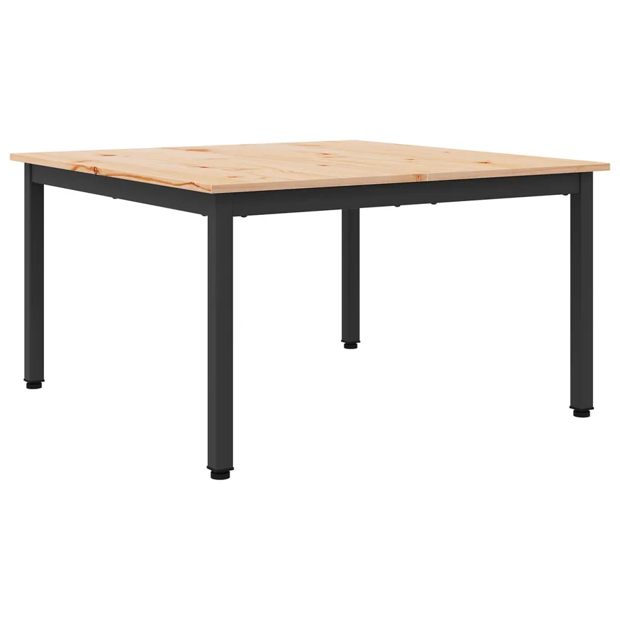 Table basse Naturel 80 x 80 x 45 cm Bois de pin massif - 2
