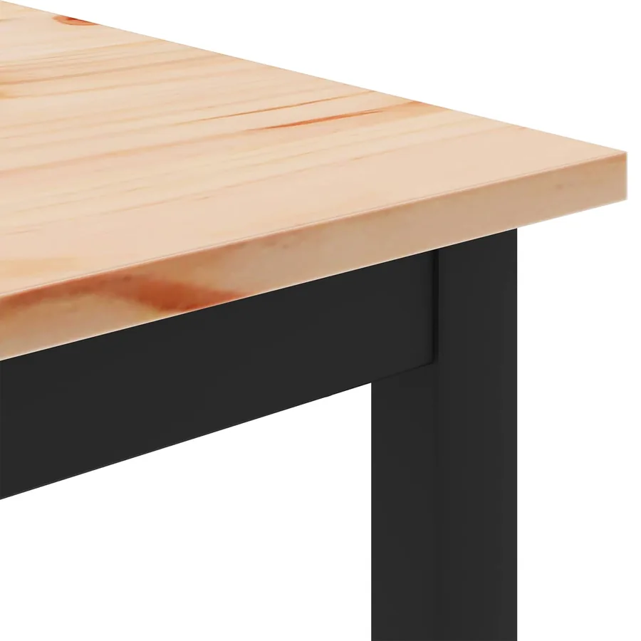 Table basse Naturel 80 x 80 x 45 cm Bois de pin massif - 7