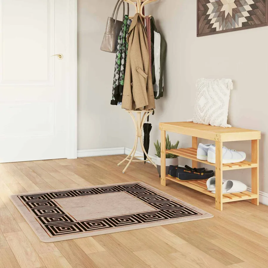 Coureur de Tapis MARSA Noir 100 x 100 cm Polyester et PVC