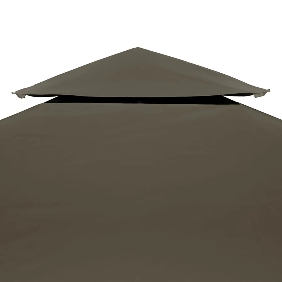 Toile supérieure de belvédère 2 niveaux 310 g/m² 4x3 m Taupe - 3
