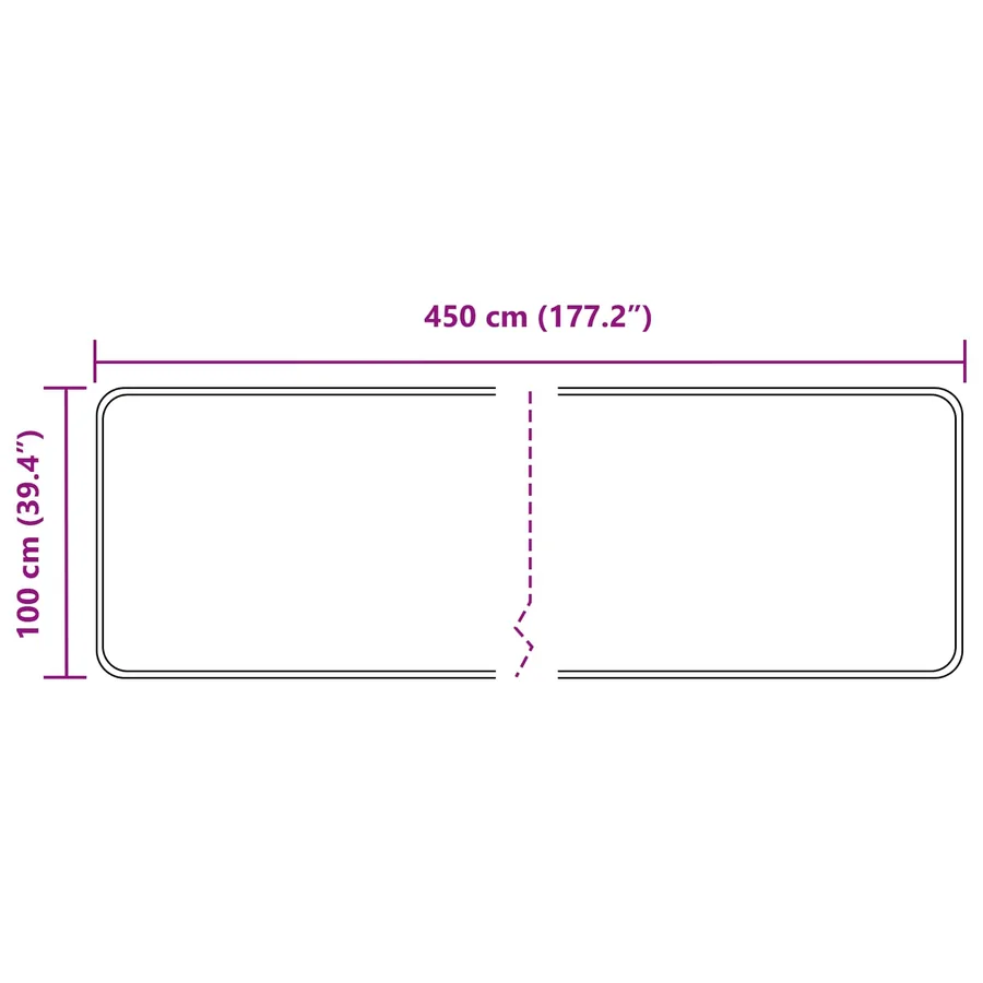 Coureur de Tapis MARSA Noir 100 x 450 cm Polyester et PVC - 7
