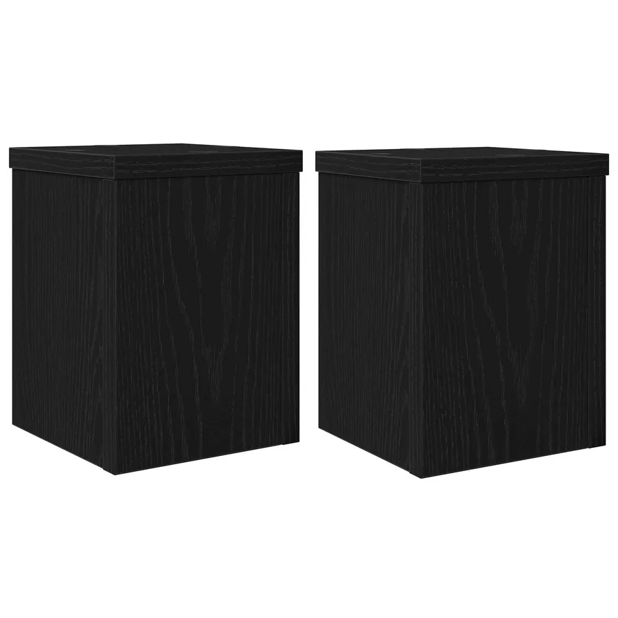 Support de Plante 2 pcs Chêne noir 15 x 15 x 20 cm - 2