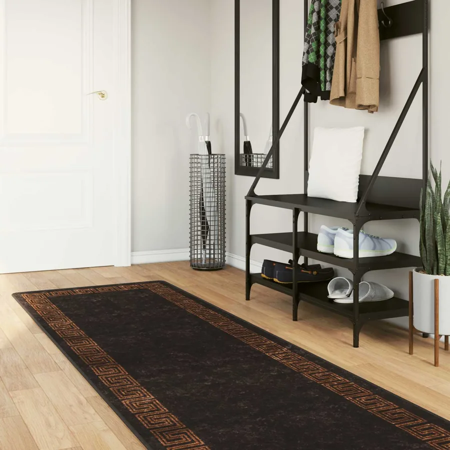Coureur de Tapis MARSA Noir 100 x 450 cm Polyester et PVC