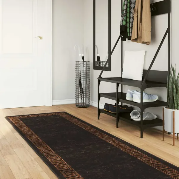 Coureur de Tapis MARSA Noir 100 x 450 cm Polyester et PVC