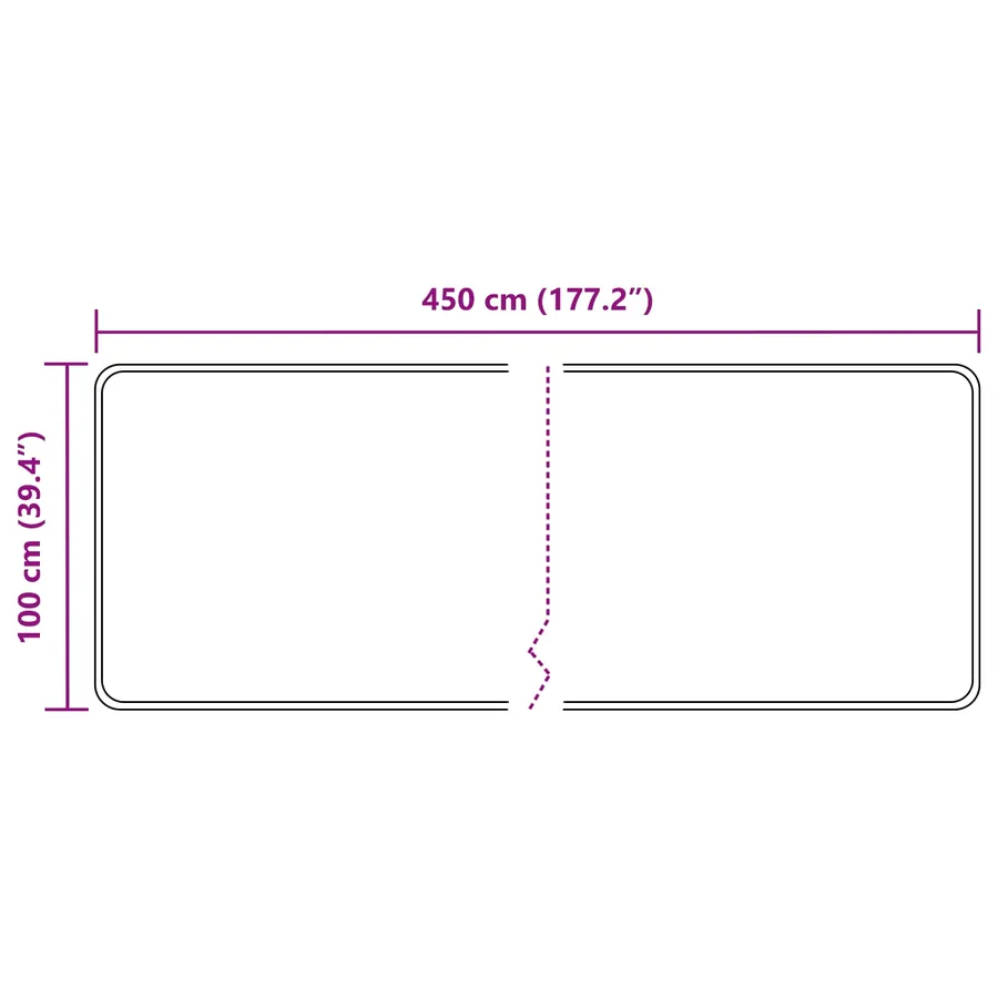 Coureur de Tapis MARSA Noir 100 x 450 cm Polyester et PVC - 7