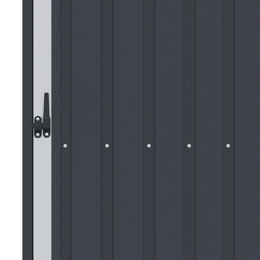 Abri à bois de jardin Anthracite 245x98x159 cm Acier galvanisé - 10