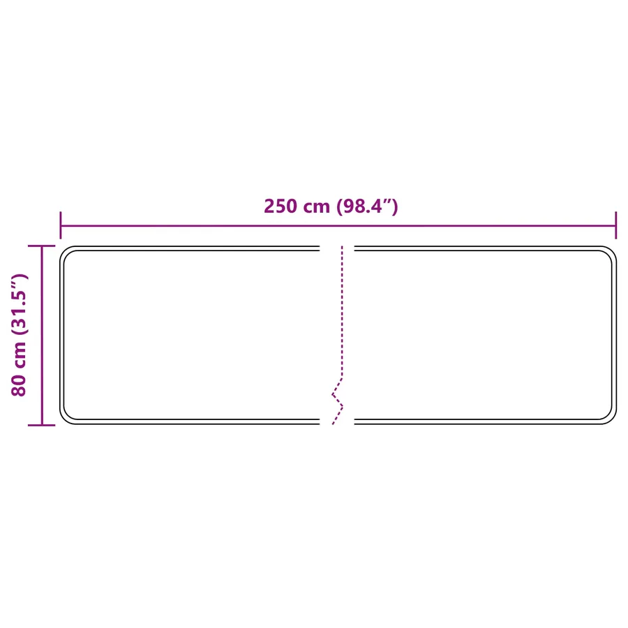 Coureur de Tapis MARSA Vert forêt 80 x 250 cm Polyester et PVC - 7