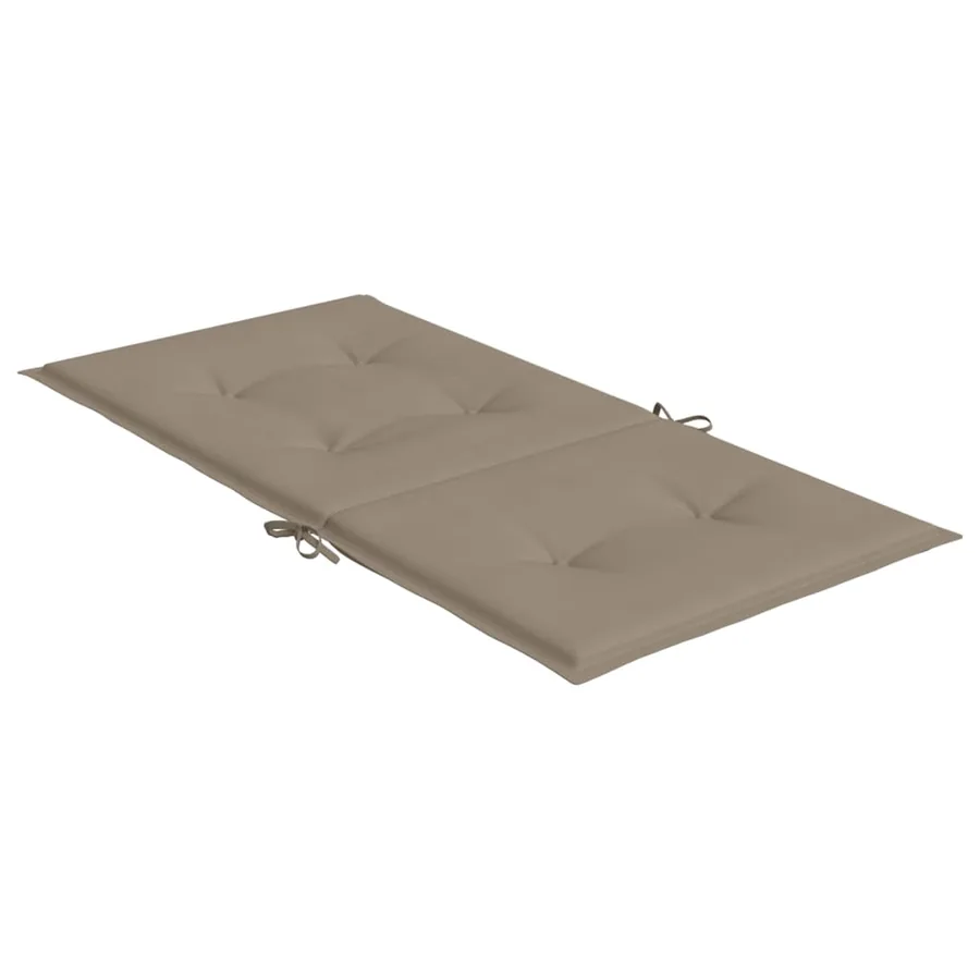 Coussins de chaise de jardin à dossier bas lot de 2 taupe - 6