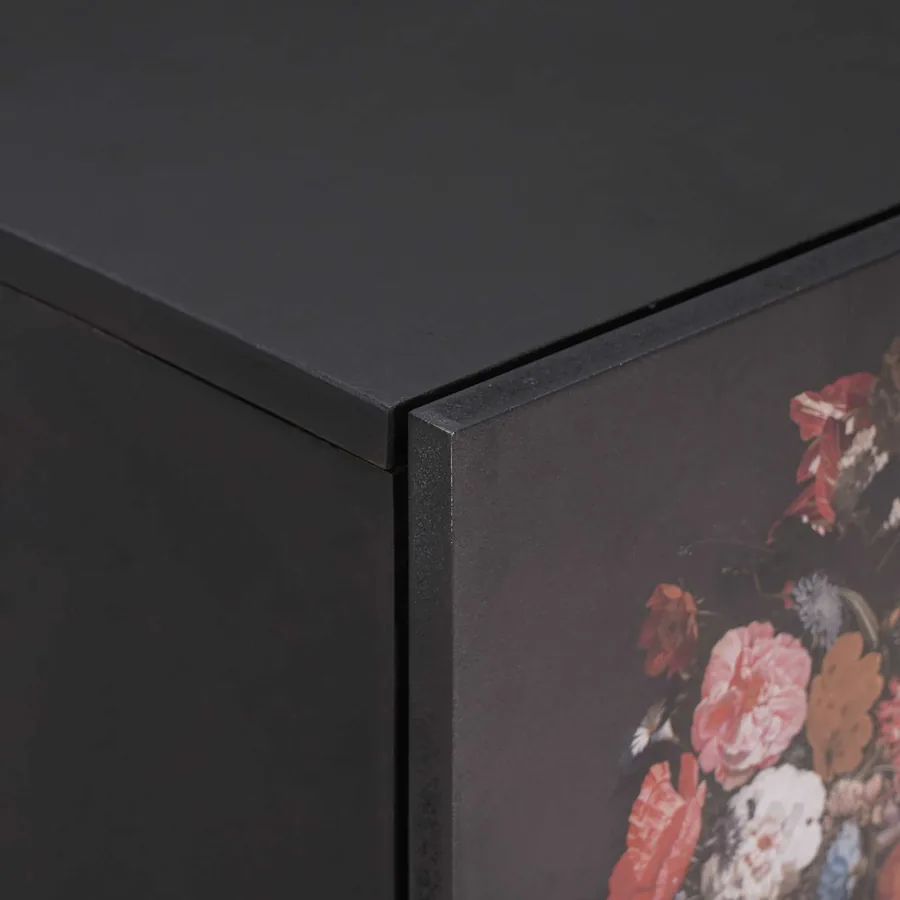 Cabinet de chevet avec porte 2 pcs Noir 40 x 33 x 46 cm - 6
