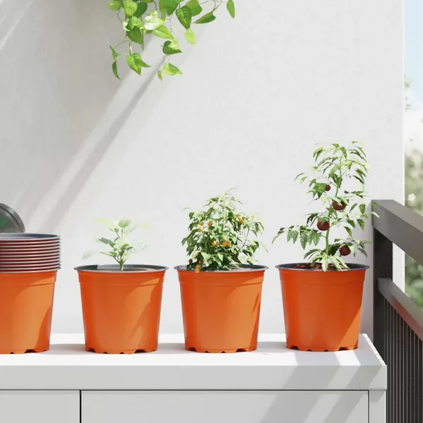 Pot à fleurs 50 pcs Terre cuite Ø 15 x 13 cm Plastique