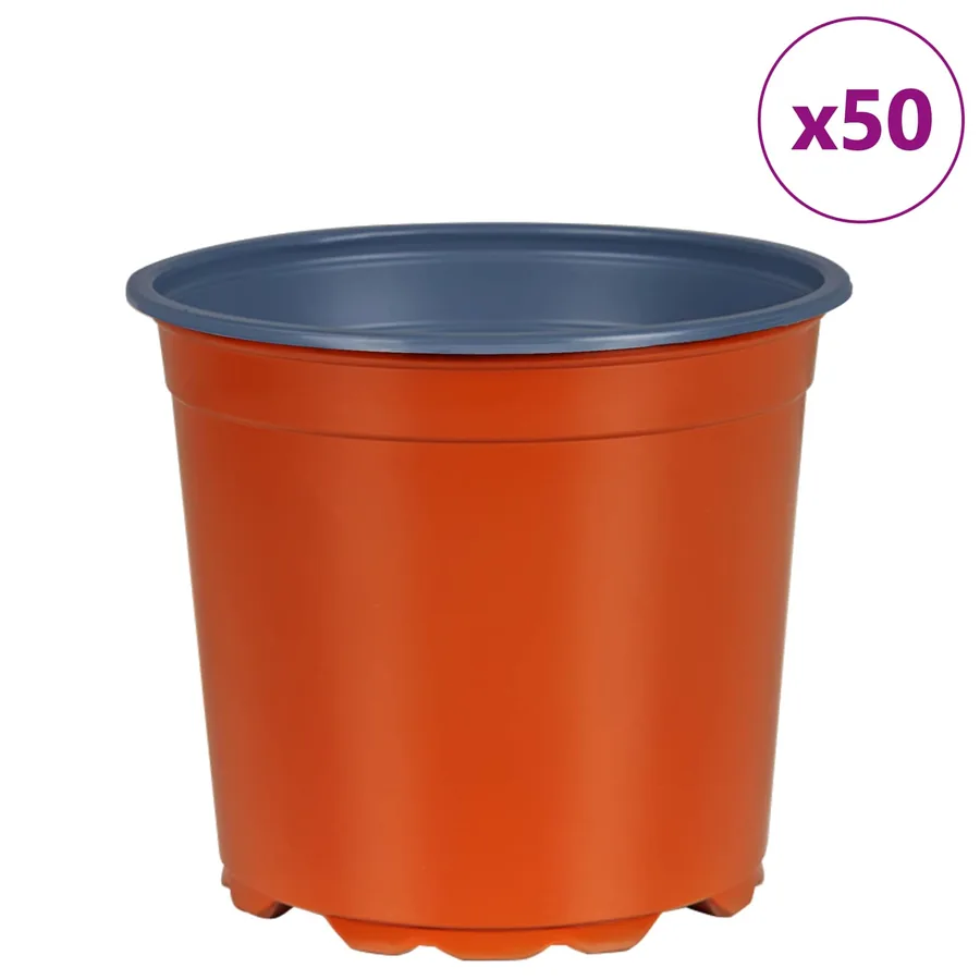 Pot à fleurs 50 pcs Terre cuite Ø 15 x 13 cm Plastique - 4