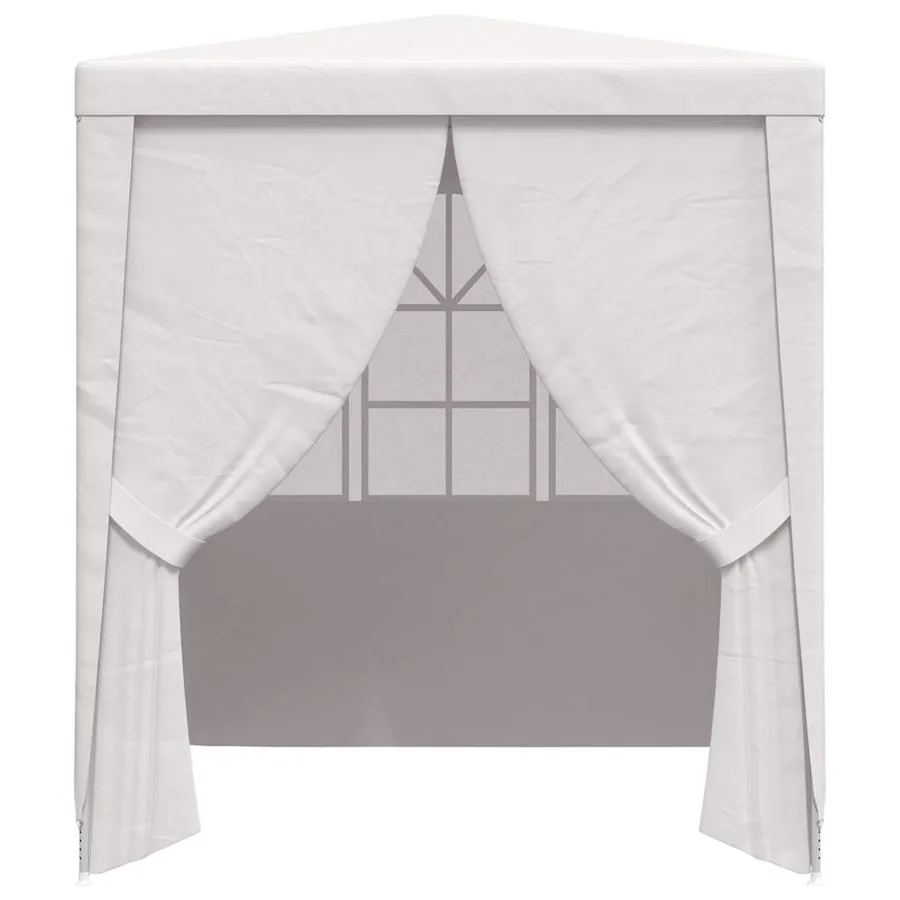 Tente de réception avec parois latérales 2x2 m Blanc 90 g/m² - 4