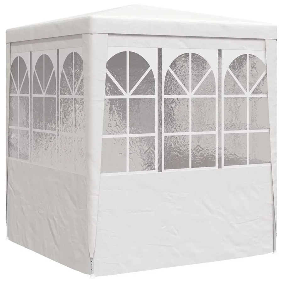 Tente de réception avec parois latérales 2x2 m Blanc 90 g/m² - 6