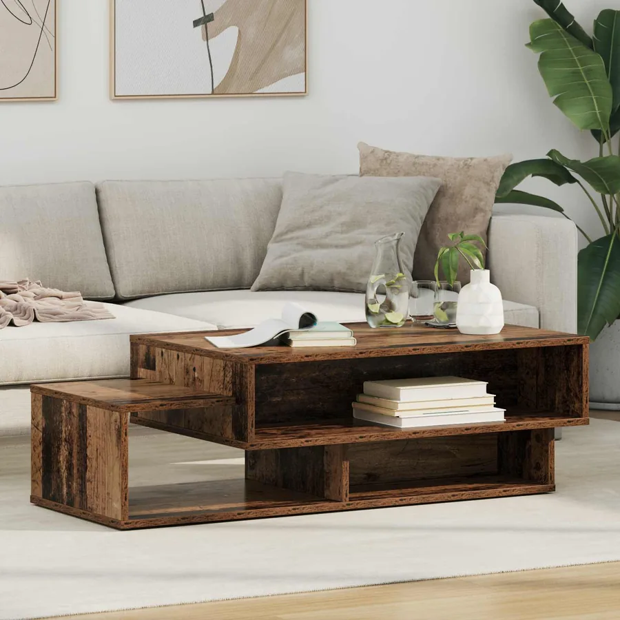 Table basse Bois ancien 105 x 50 x 32,5 cm Bois d'ingénierie