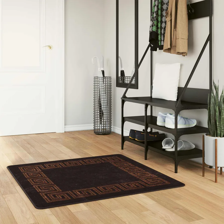 Coureur de Tapis MARSA Noir 100 x 100 cm Polyester et PVC
