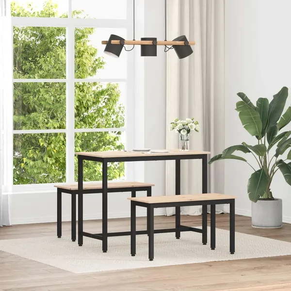 banc Naturel 80 x 35 x 45 cm Bois de pin massif