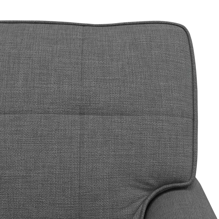 Chaise longue avec coussin Gris foncé 91 x 157 x 91 cm tissu - 9