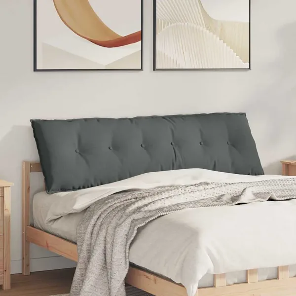 Coussin de Dos Gris foncé 160 x 19 x 50 cm tissu