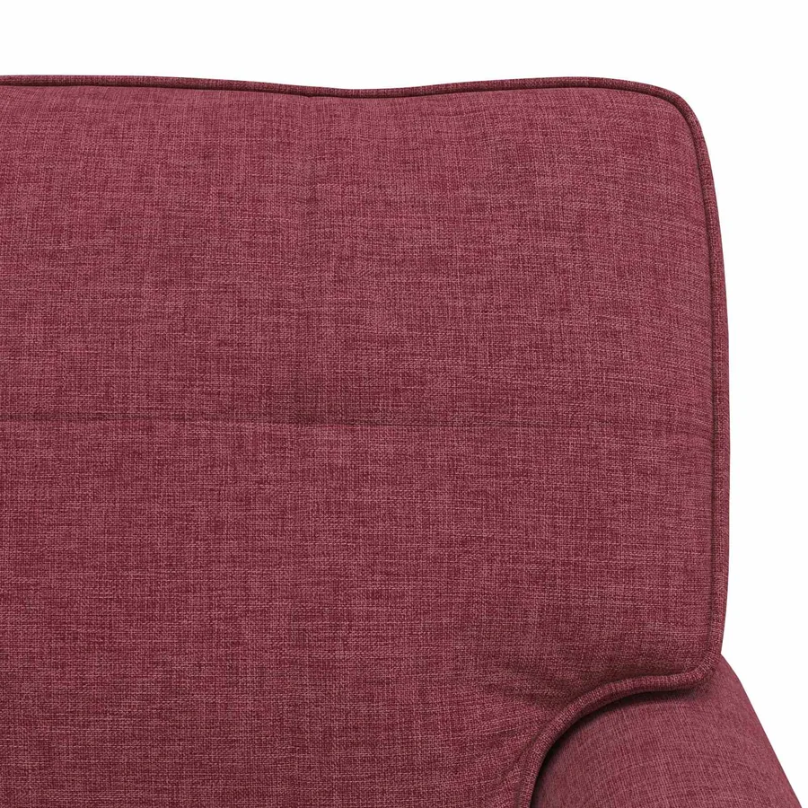 Chaise longue avec coussin Bordeaux 91 x 157 x 91 cm tissu - 9