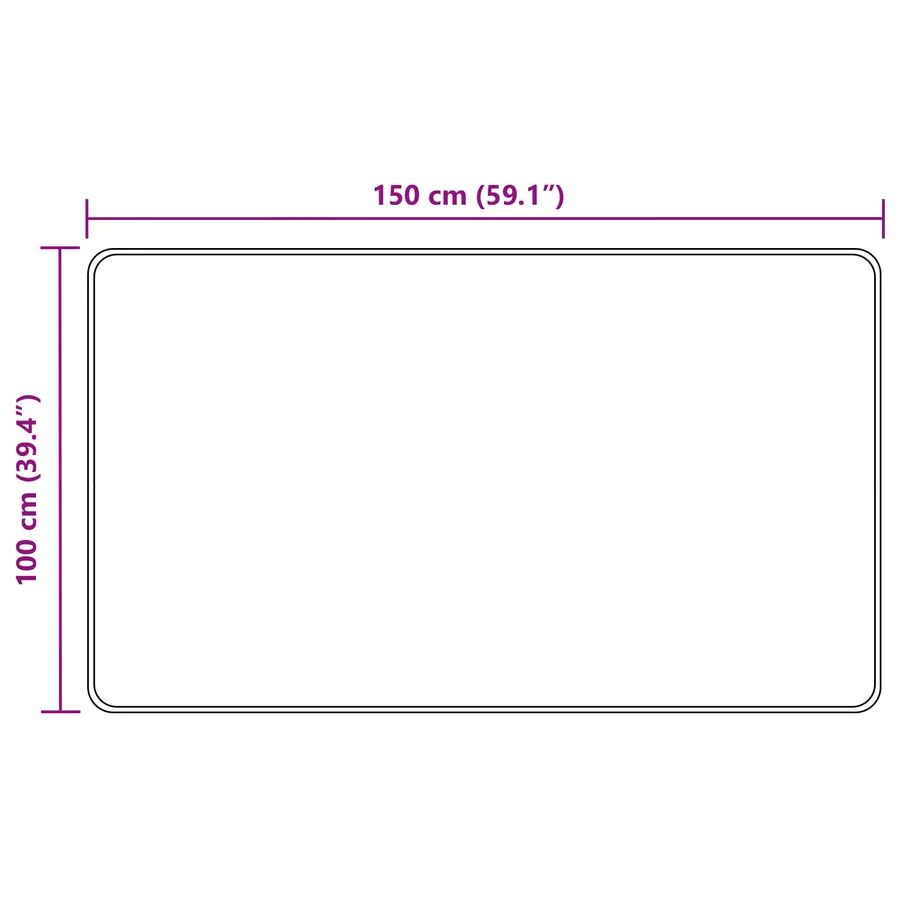Coureur de Tapis MARSA Noir 100 x 150 cm Polyester et PVC - 7