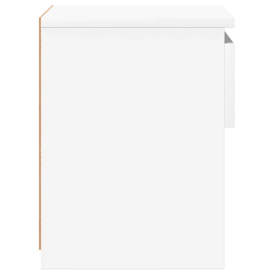 Tables de chevet 2pcs Blanc brillant 40x30x39cm Bois ingénierie - 6