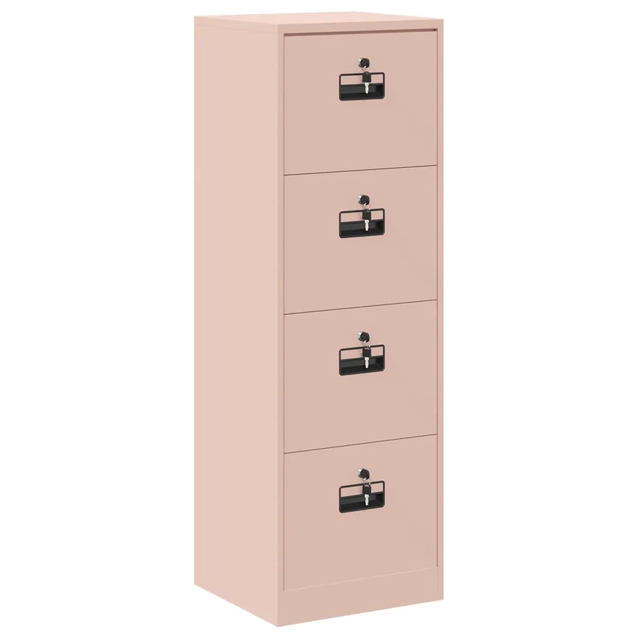 Cabinet de Dossier Rose 44 x 50 x 106.5 cm Acier Laminé à Froid - 2